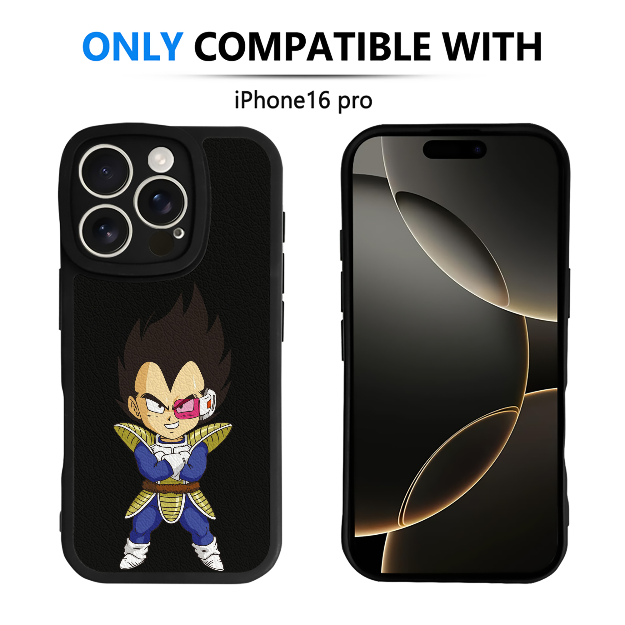 （画像用） ドラゴンボール ベジータ四世（Bejīta Yonsei）DRAGON BALL Vegeta IV 【iPhone 16シリーズ対応】シリコンスマホケース（レザー調） 材質：シリコン